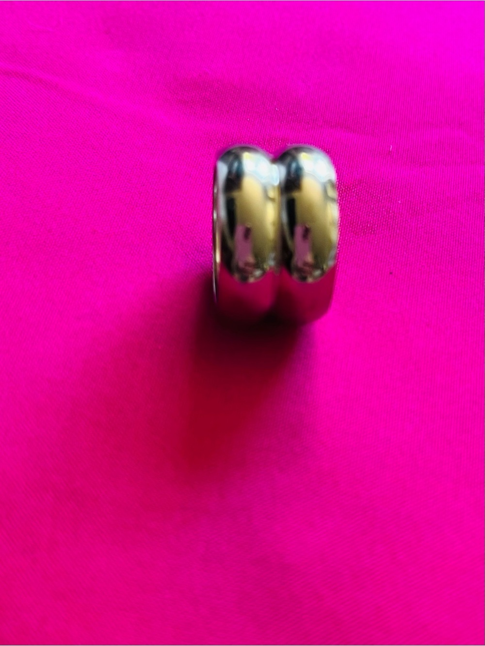 Silver 2 band stainless steel ring